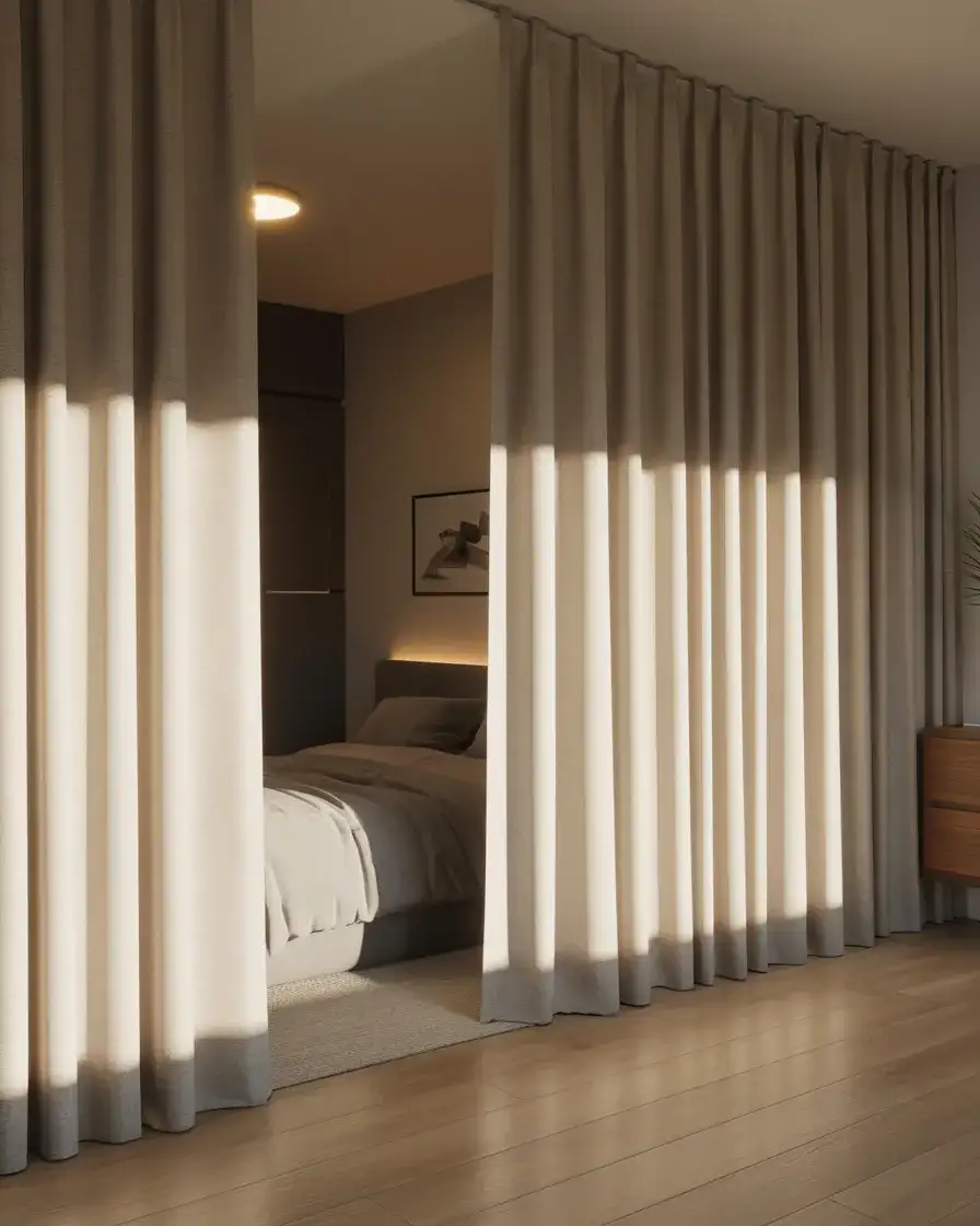 Curtain Divider for Studio Spaces 1