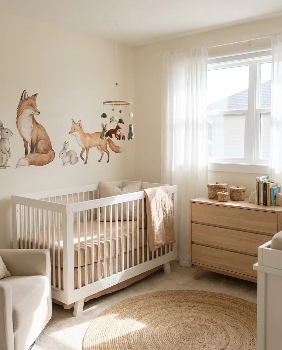 Cute Animal Friends Nursery-to-Toddler Room 1