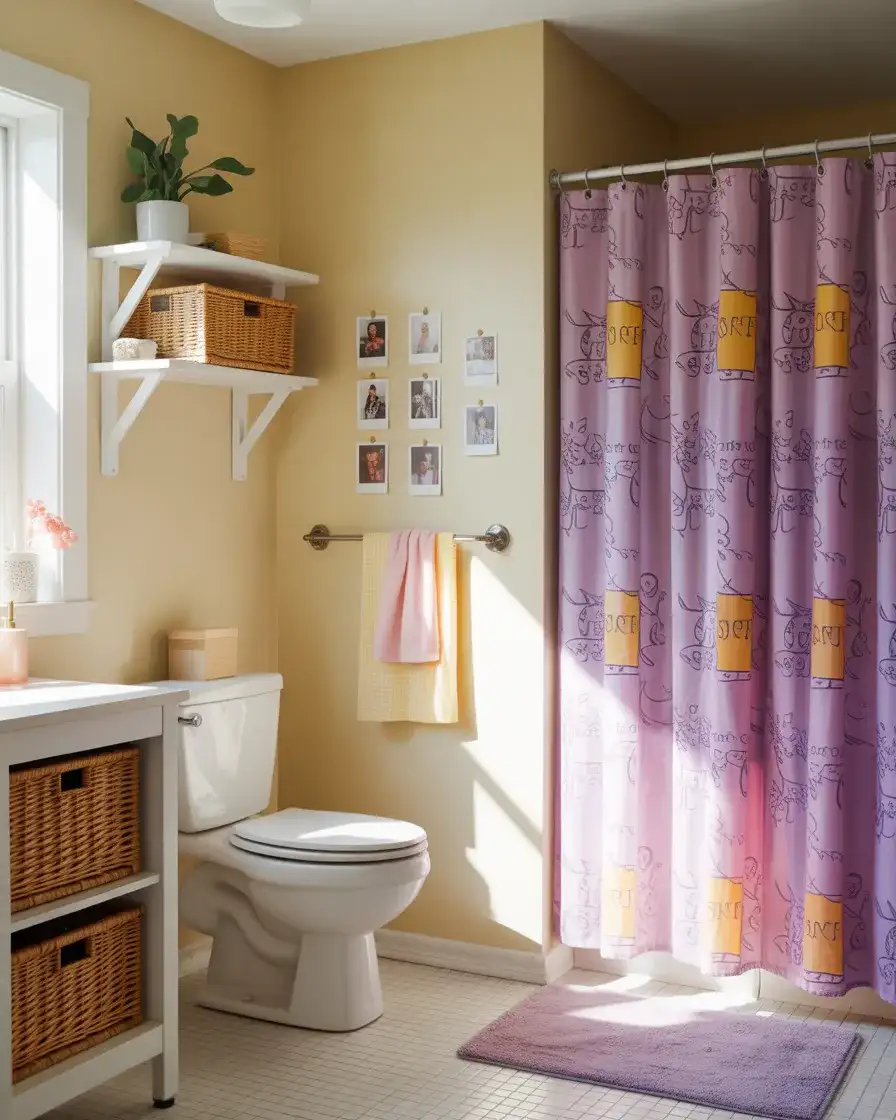 Cute and Playful College Bathroom 2