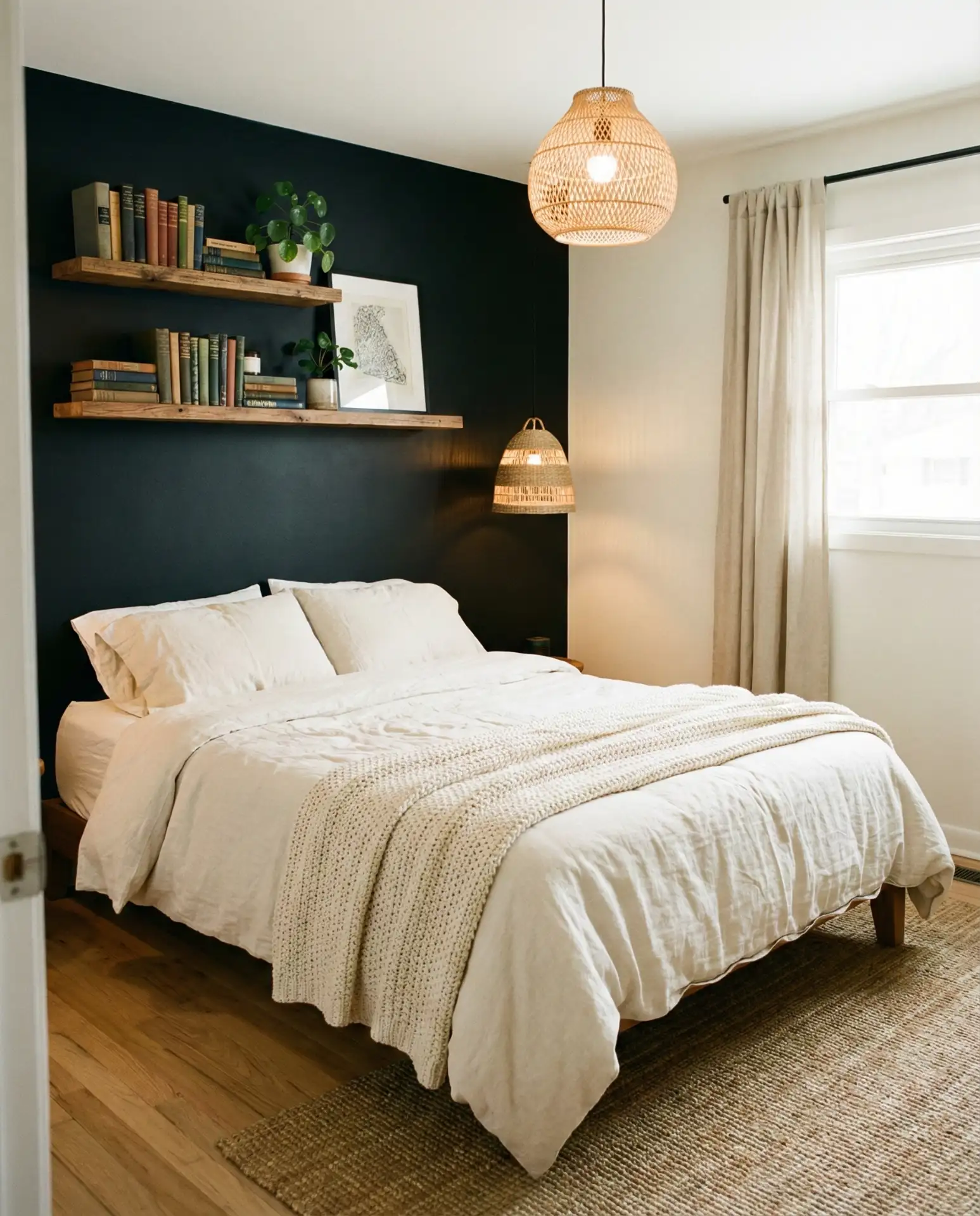 DIY Black Accent Wall on a Budget 1