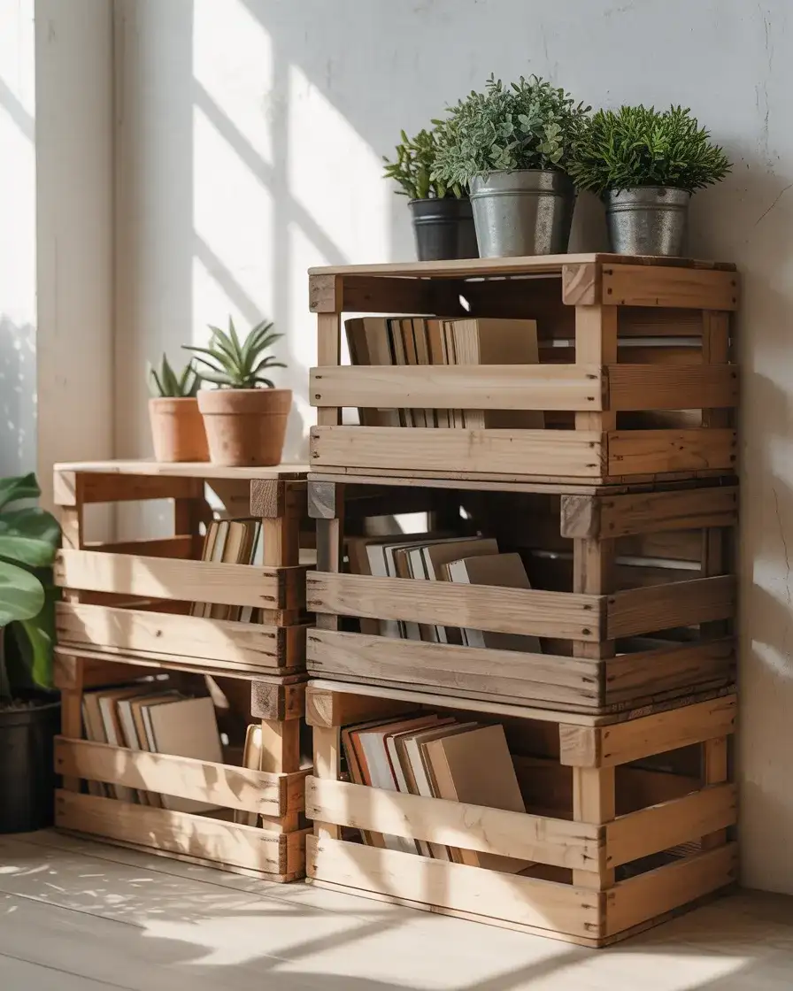DIY Crate Shelving 1