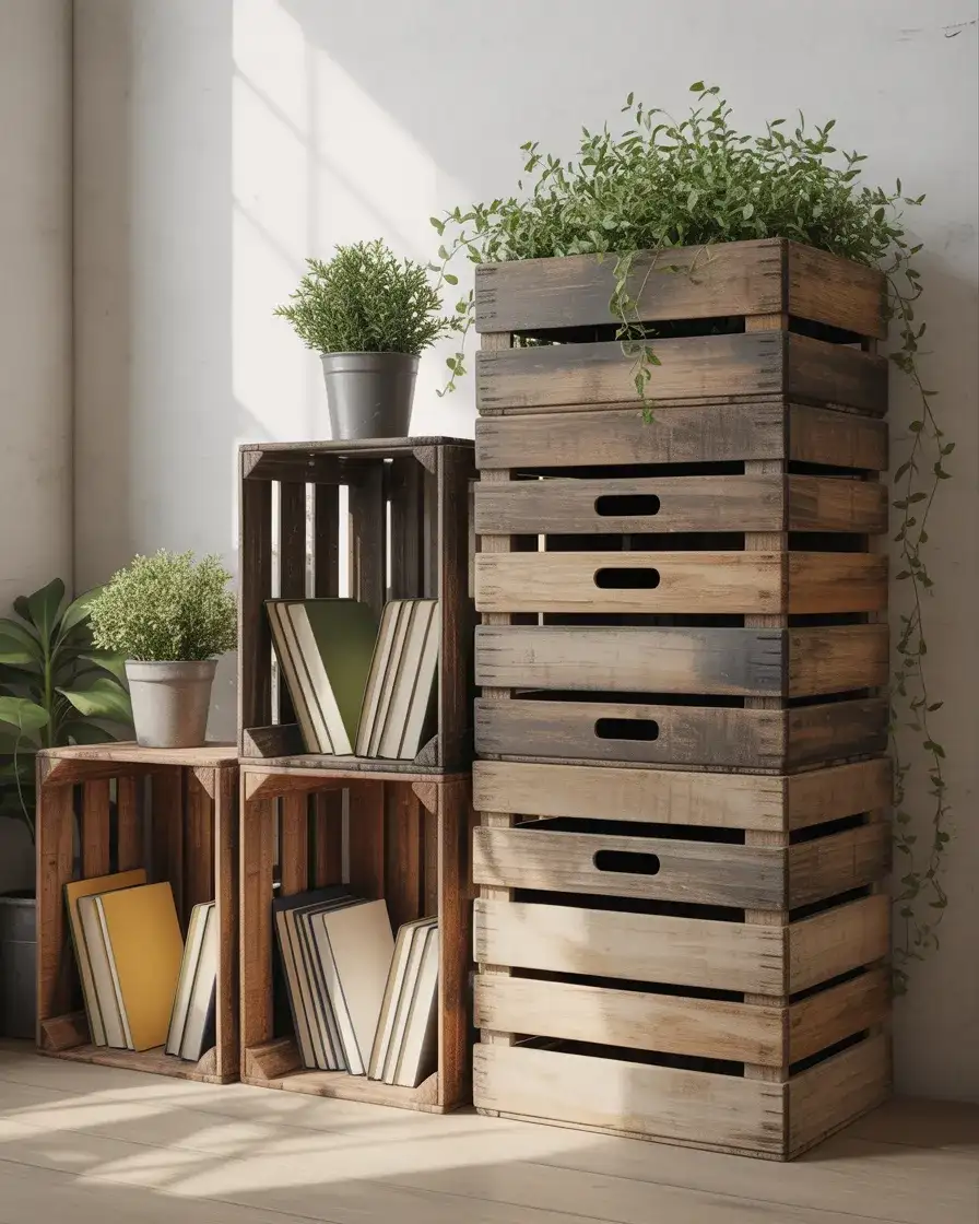 DIY Crate Shelving 2