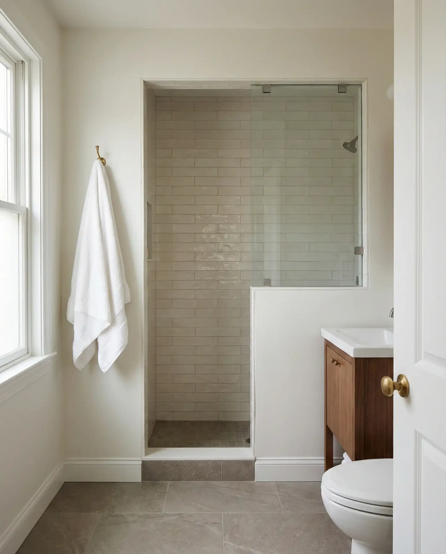 Doorway-Style Walk-In Shower for a Small Bathroom 2