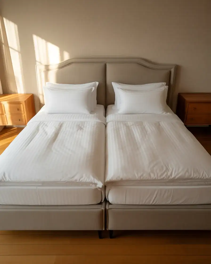 Double Bed Equivalent With Two Twins Pushed Together 2