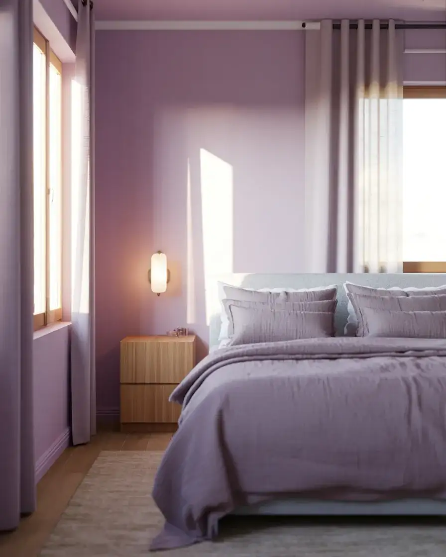 Dusty Purple with Grey Linen Calm 2