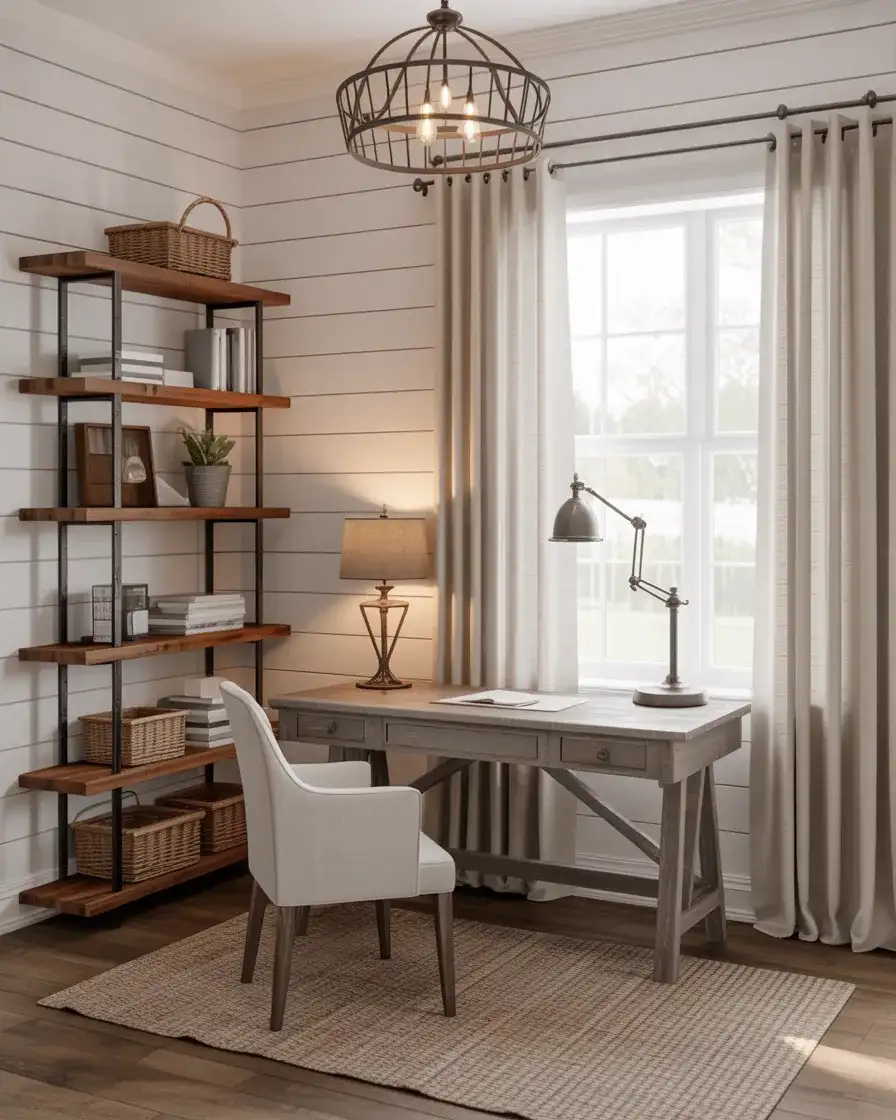 Farmhouse Rustic Home Office 1