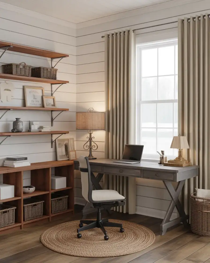 Farmhouse Rustic Home Office 2