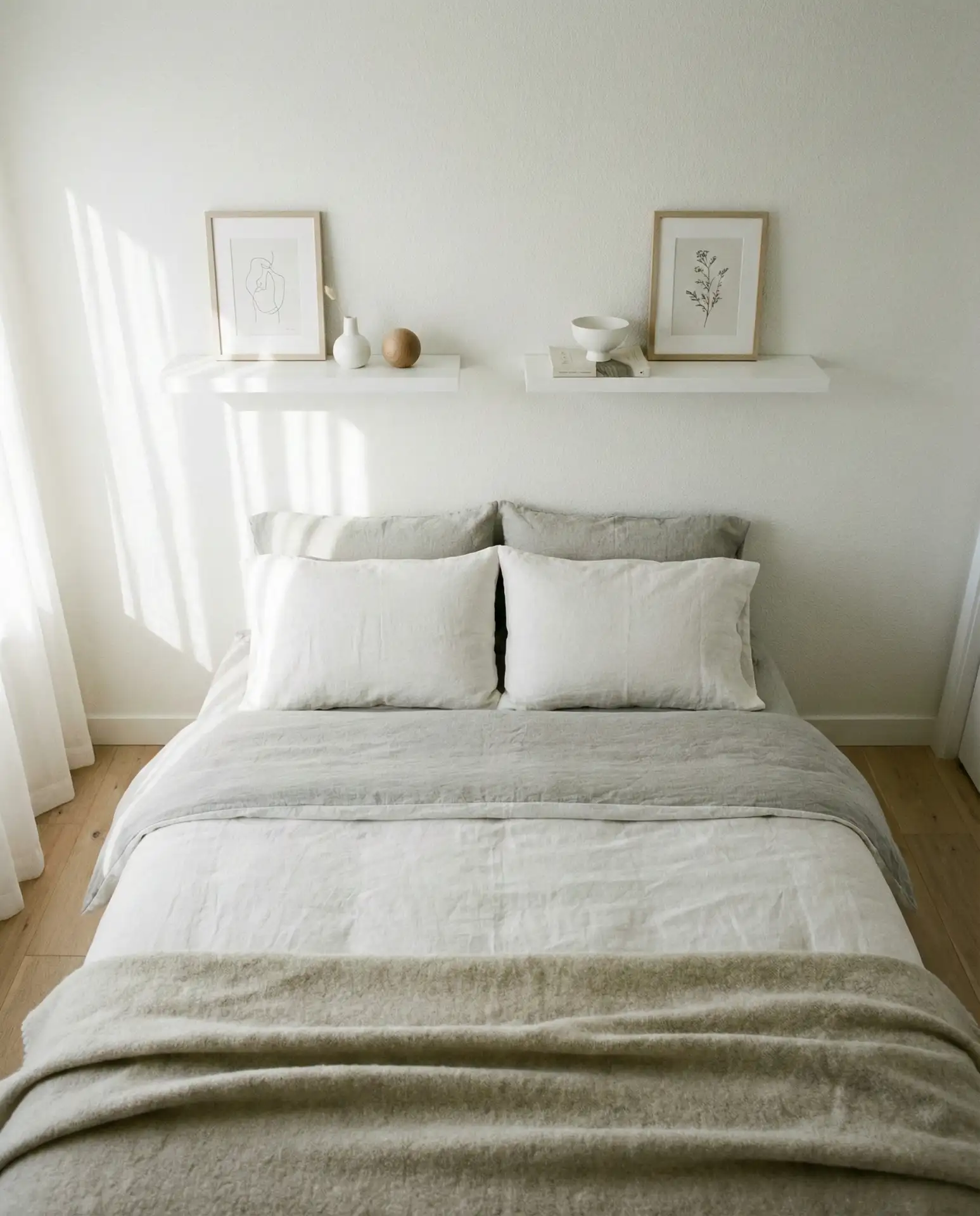 Floating Shelves Above the Headboard 2