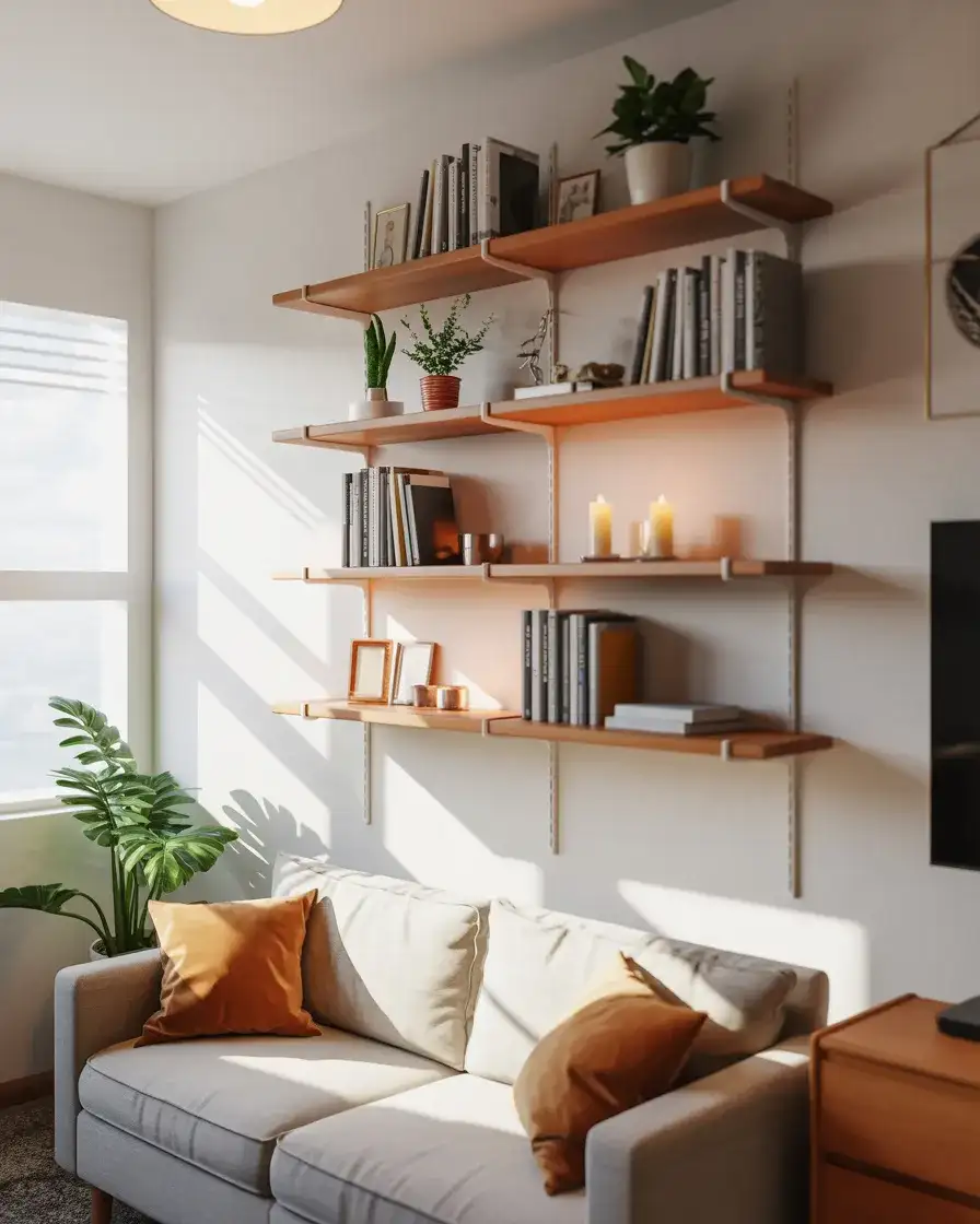 Floating Shelves for Vertical Storage 2