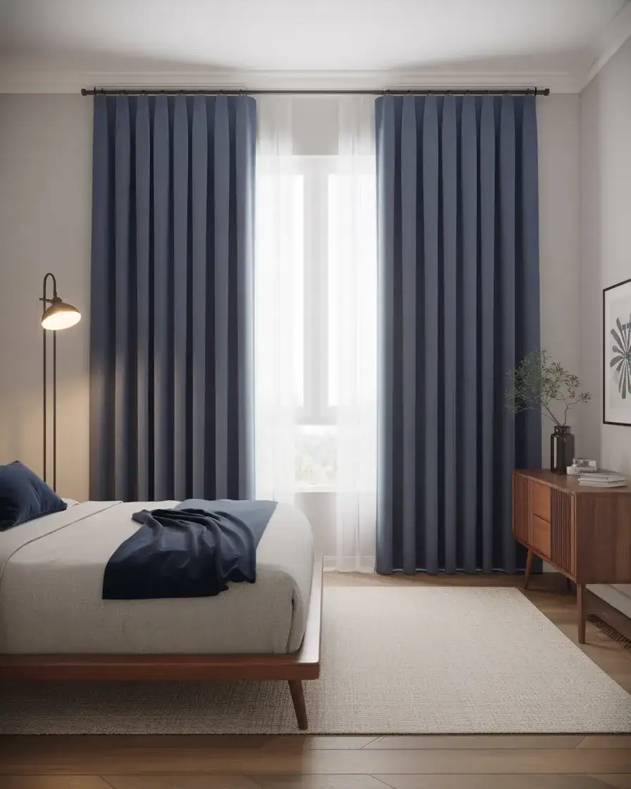 Floor-to-Ceiling Navy Blue Drama 1