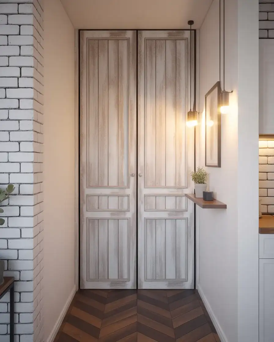 Foldable Barn Door for a Compact Hallway 1
