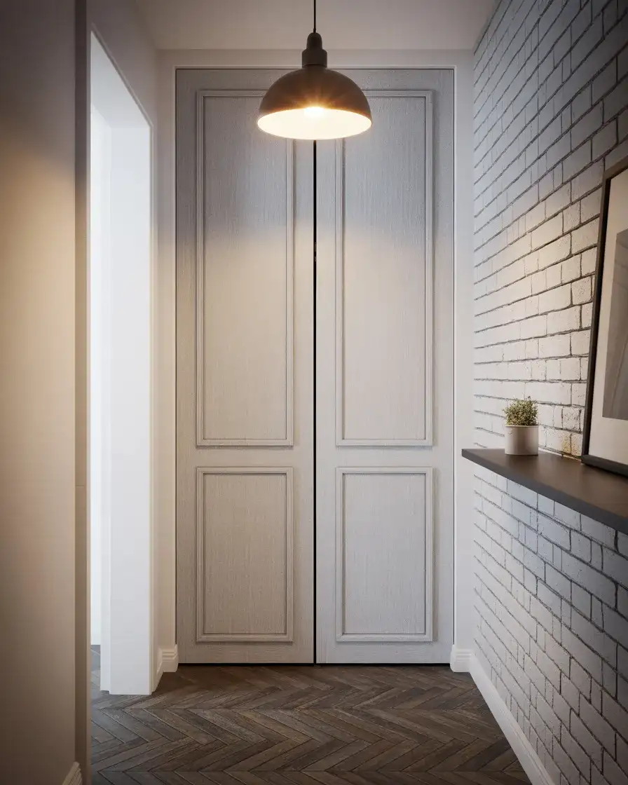 Foldable Barn Door for a Compact Hallway 2