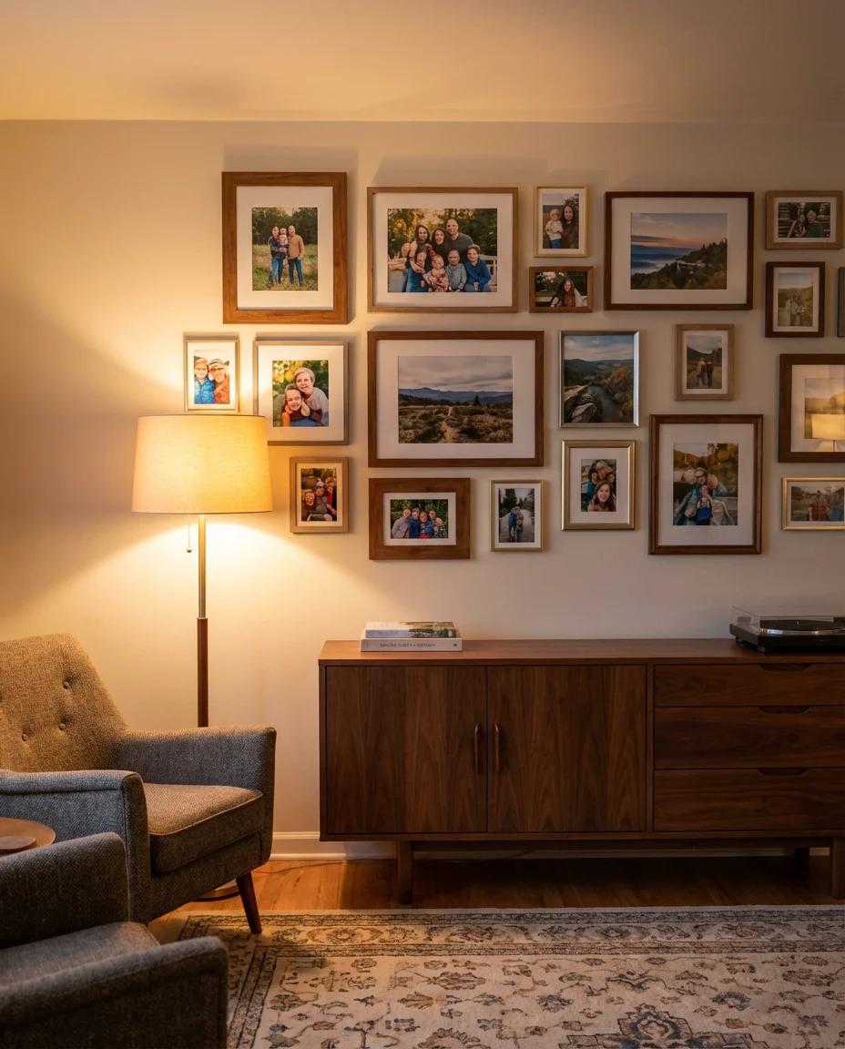 Frames Photo Wall in the Living Room 2