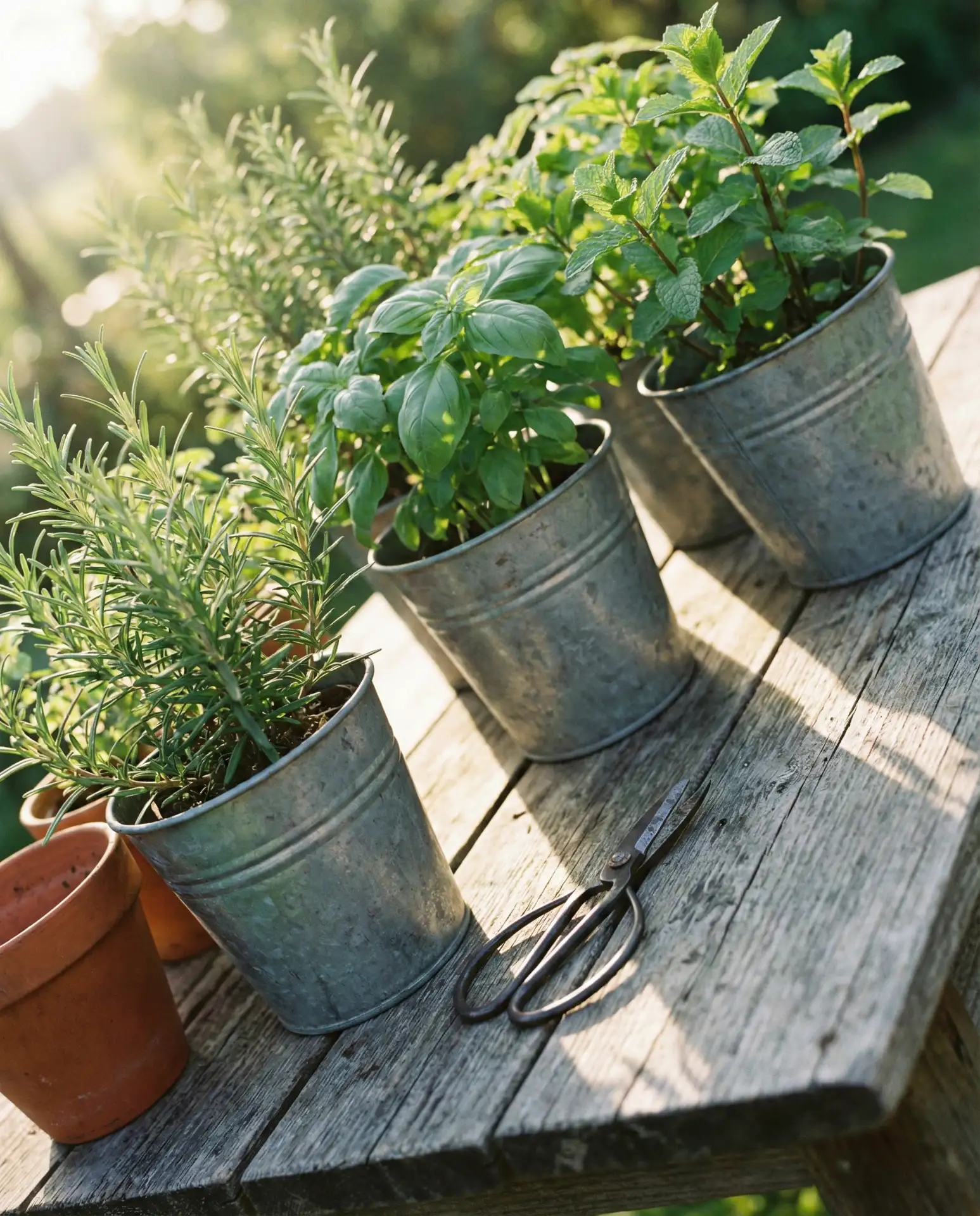 Fresh Herb Potted Centerpiece Line 1