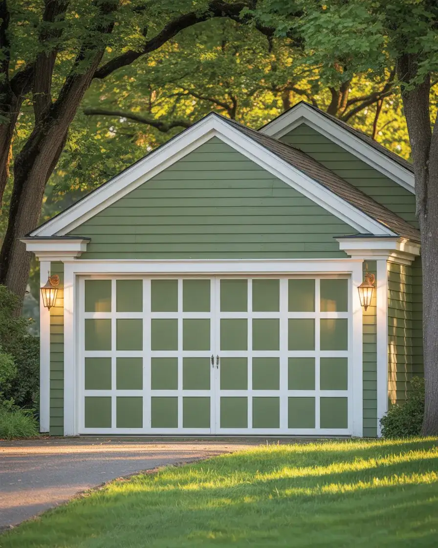 Garage Door Makeover with Board Trim and Paint 2
