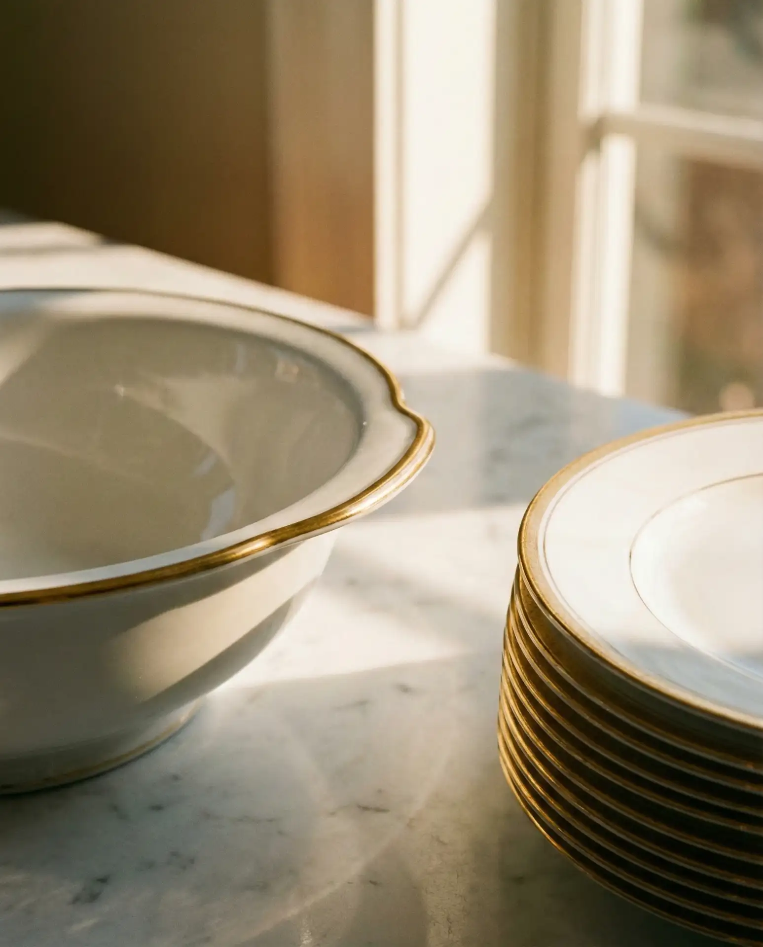 Gilded Gold Rim Dinnerware 2