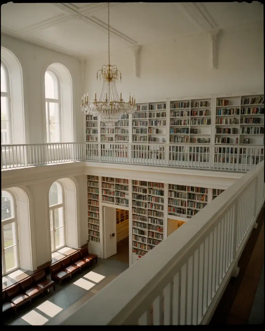 Grand Two-Story Library Wall 2