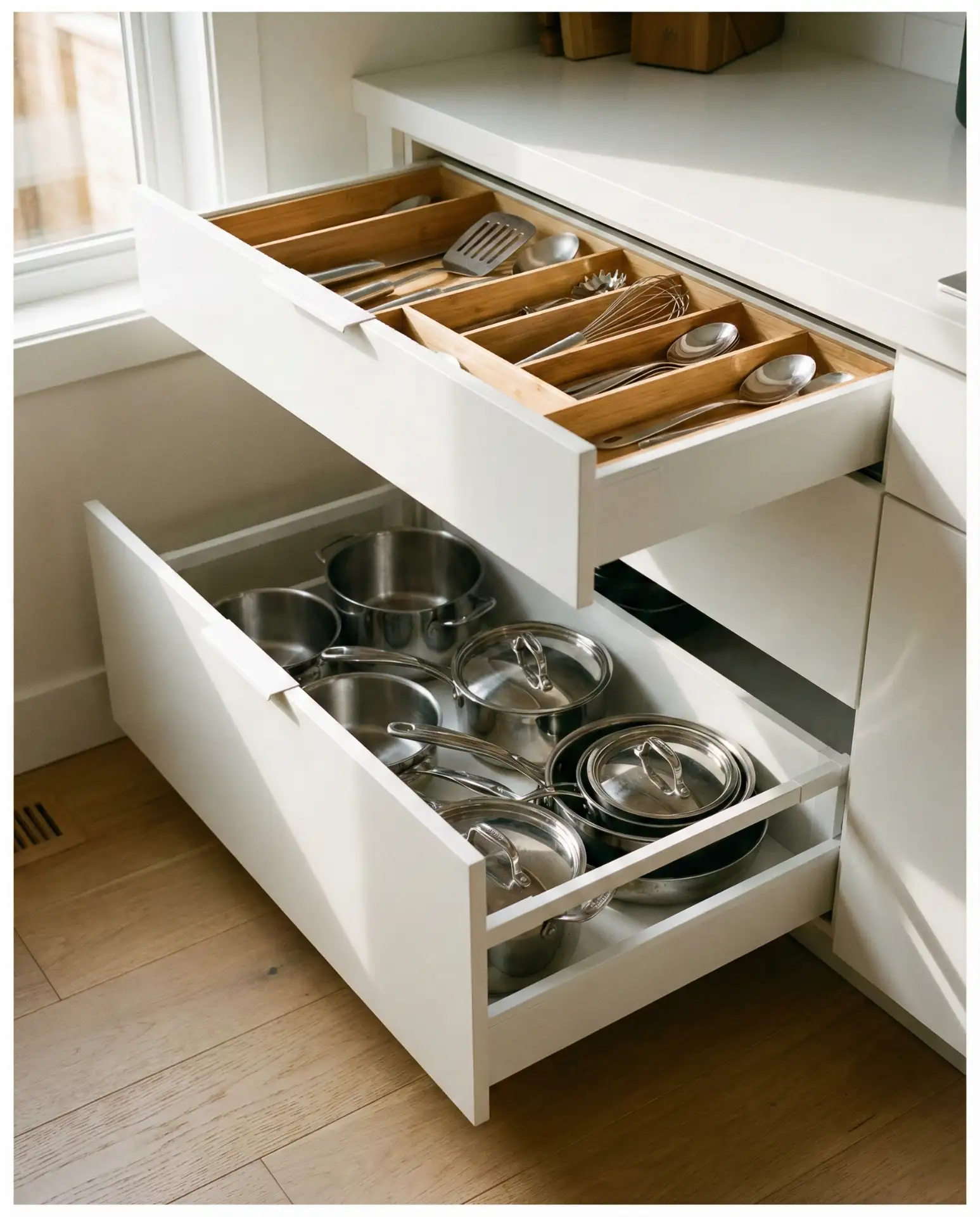 Gray-Cabinets-with-Marble-Backsplashes 2