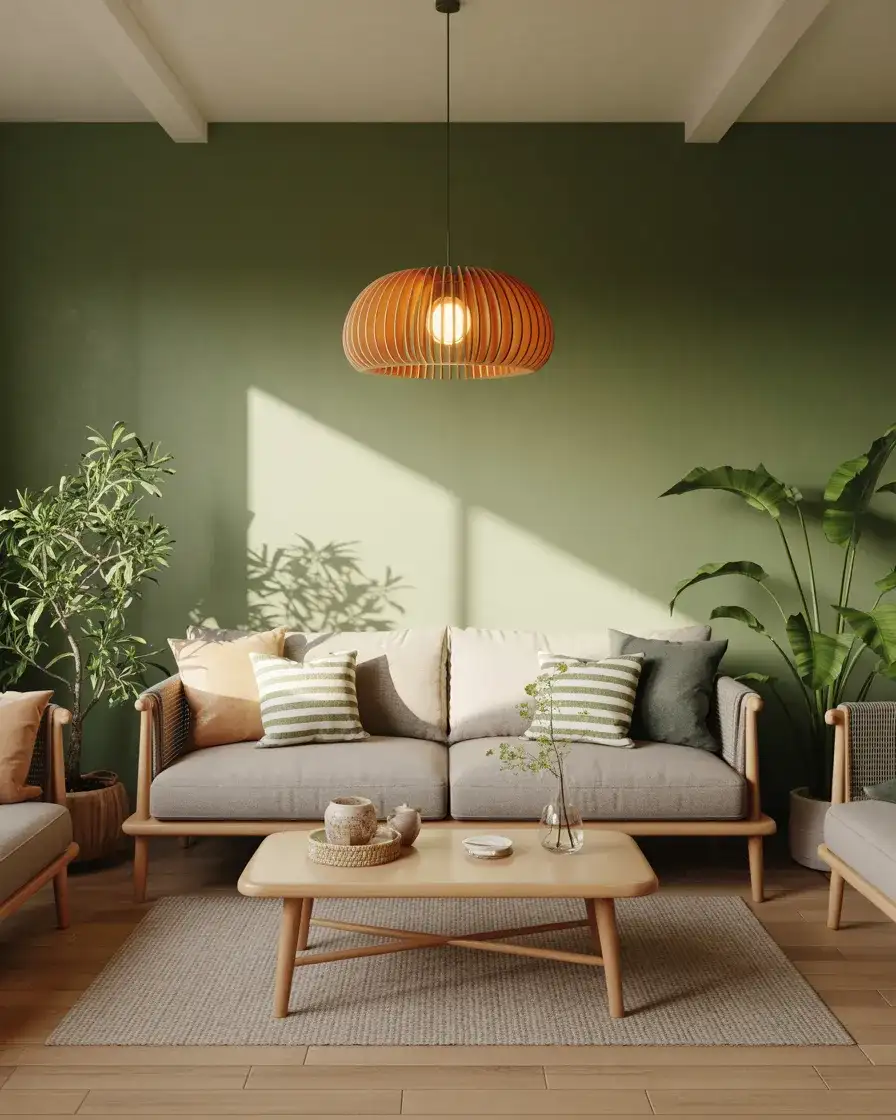 Green Accents with Warm Overhead Light 1