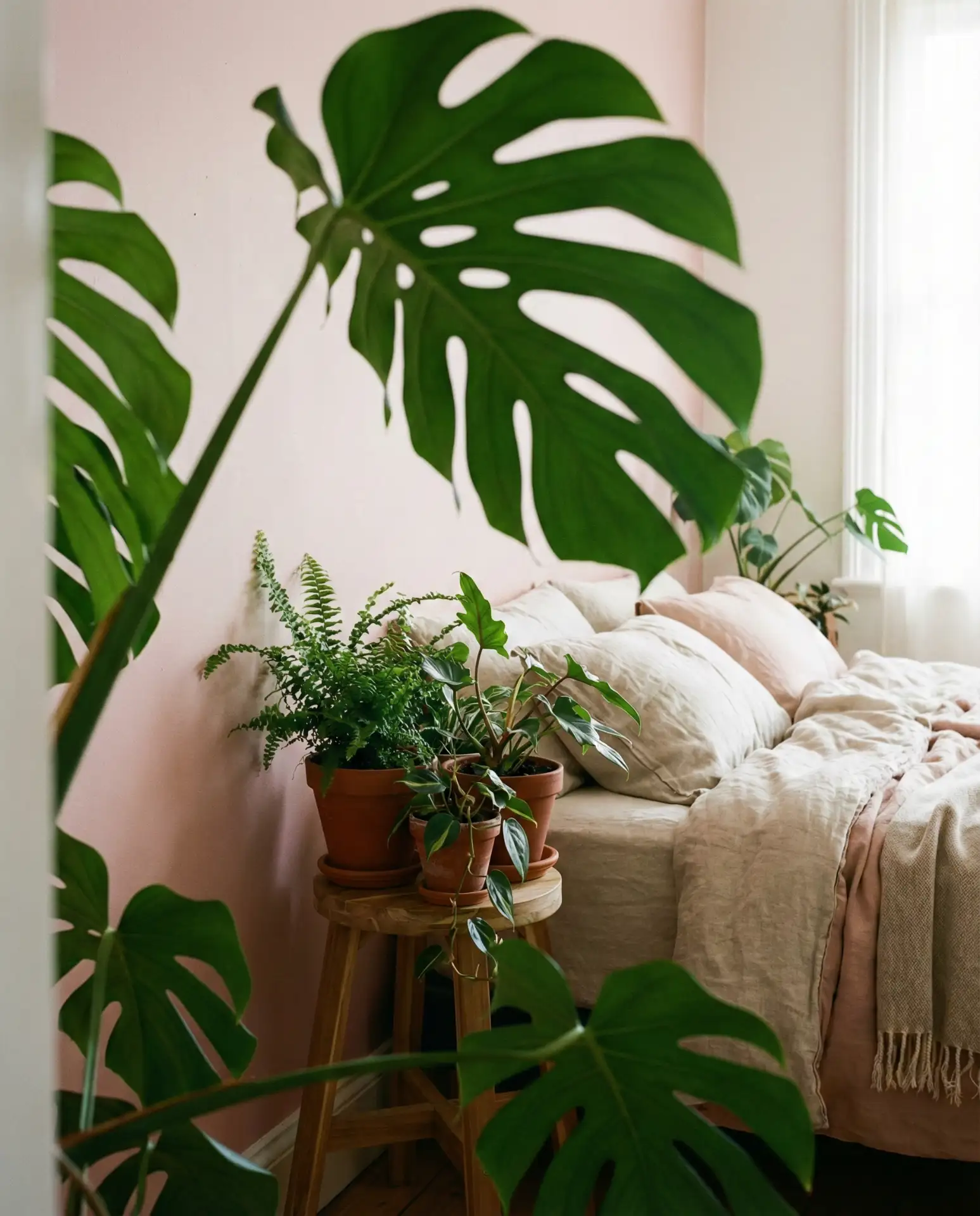 Green and Pink Bedroom Botanical Meets Romantic 1