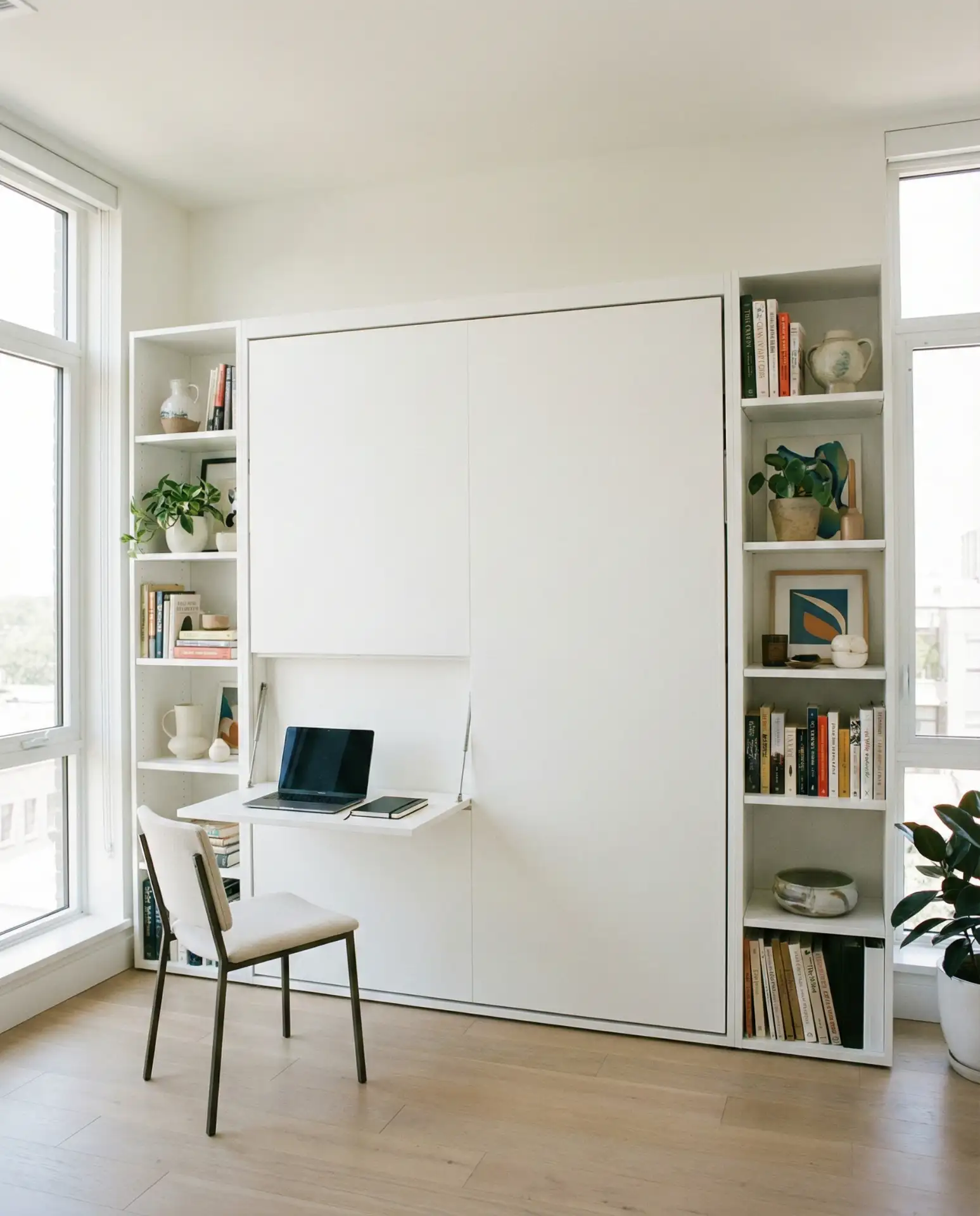 Guest Room Murphy Bed with Integrated Storage 1