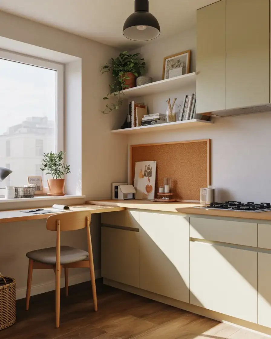 Home Kitchens That Double as Offices 1