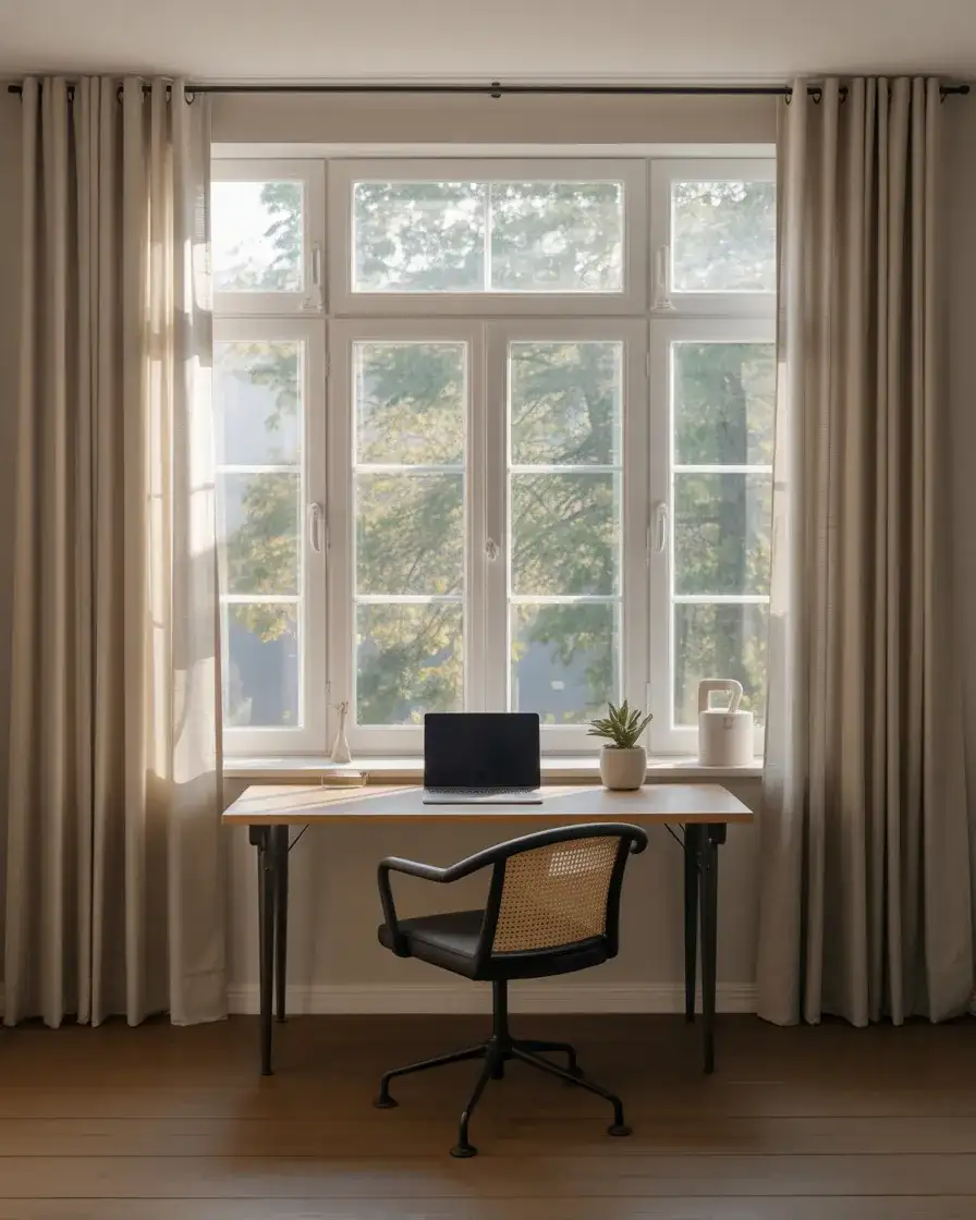 Home Office with a Window View Desk 2