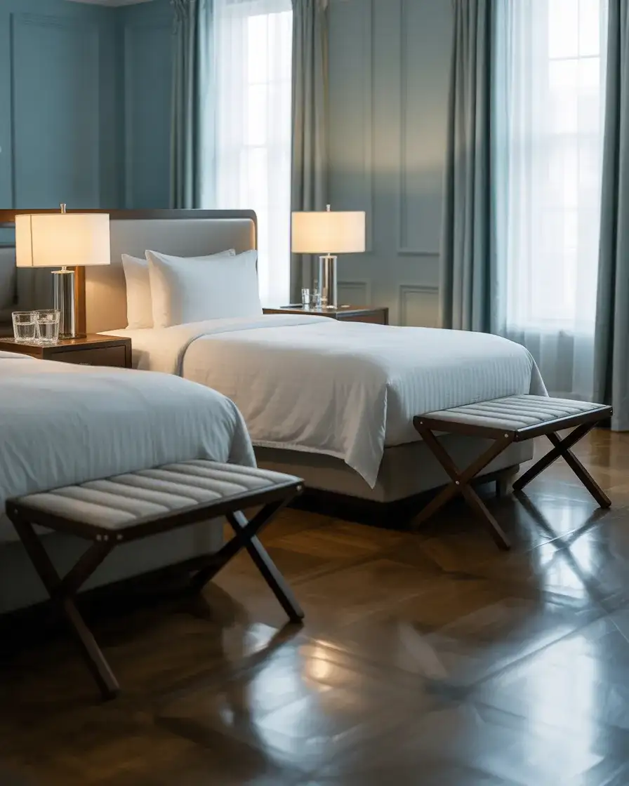Hotel-Style Twin Setup in a Guest Room 2