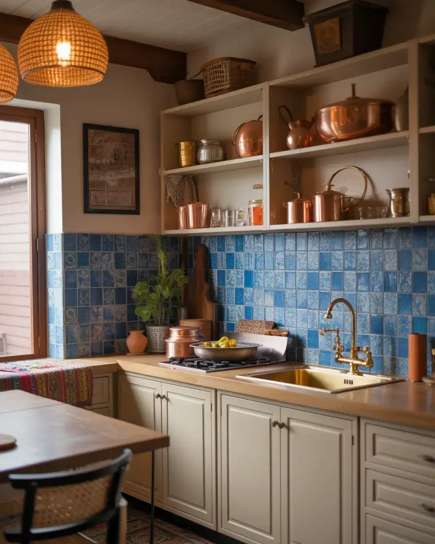 Indian Kitchen Warmth with American Practicality 2