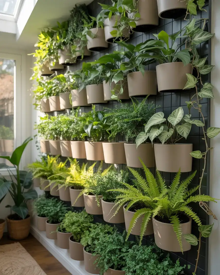 Indoor Jungle with Vertical Plant Walls 1