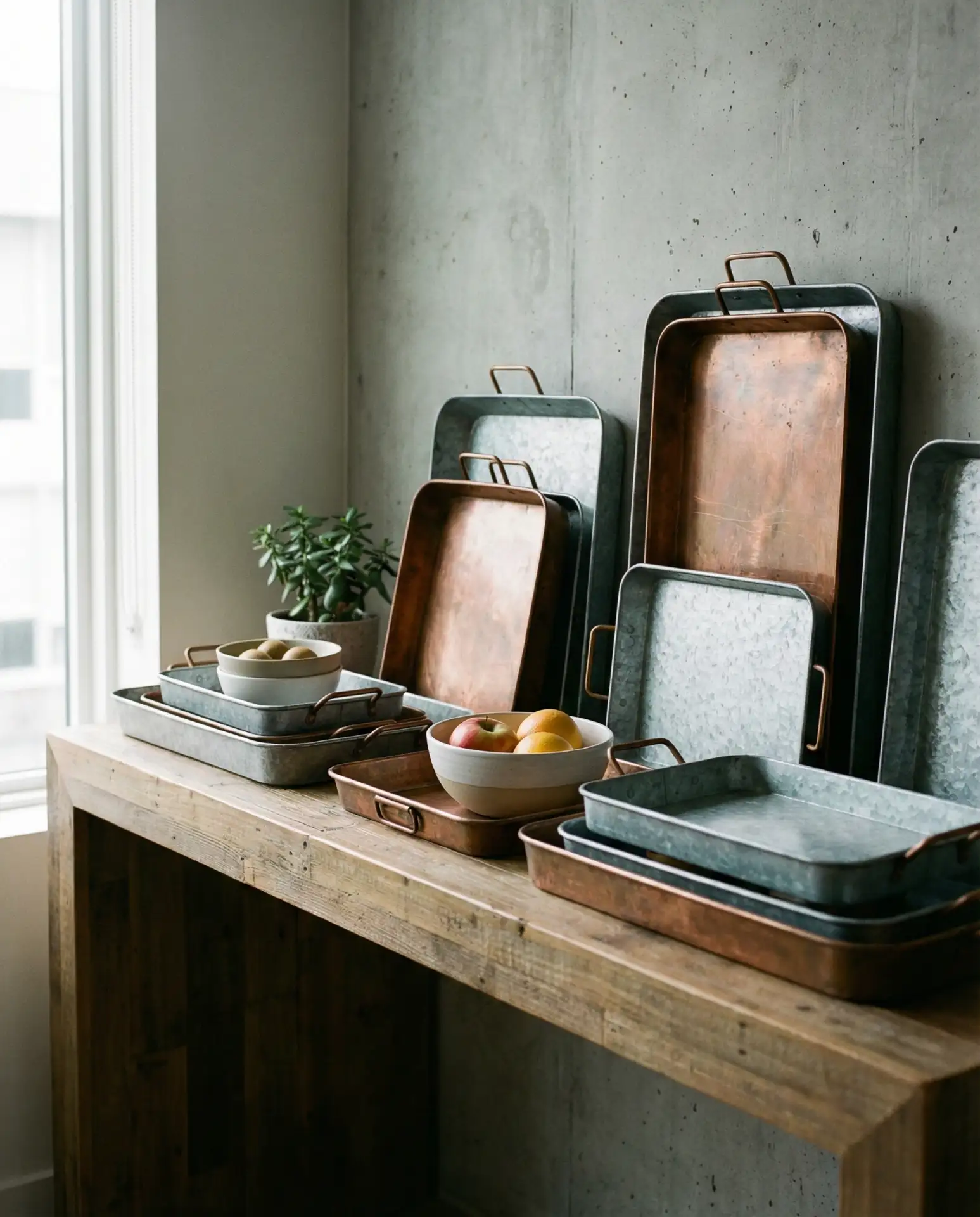 Industrial Metal Tray Collection 2