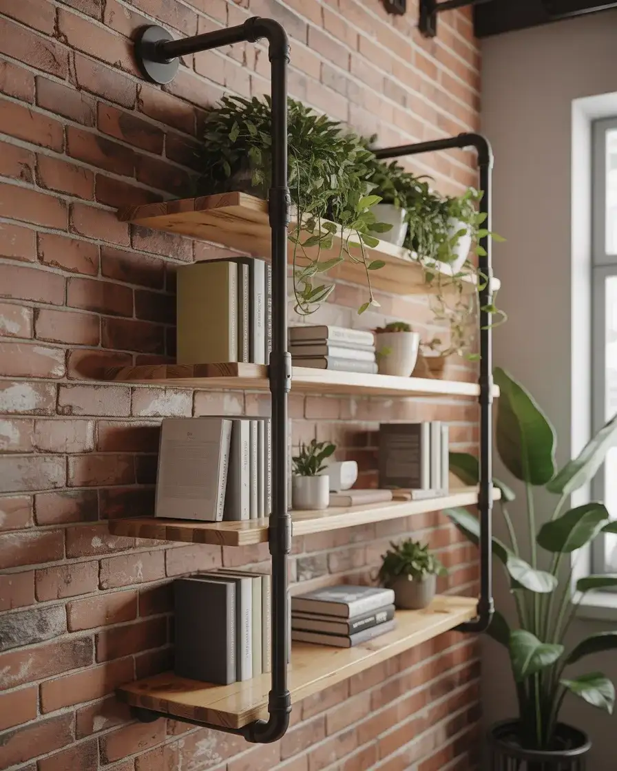 Industrial Pipe Shelving 1