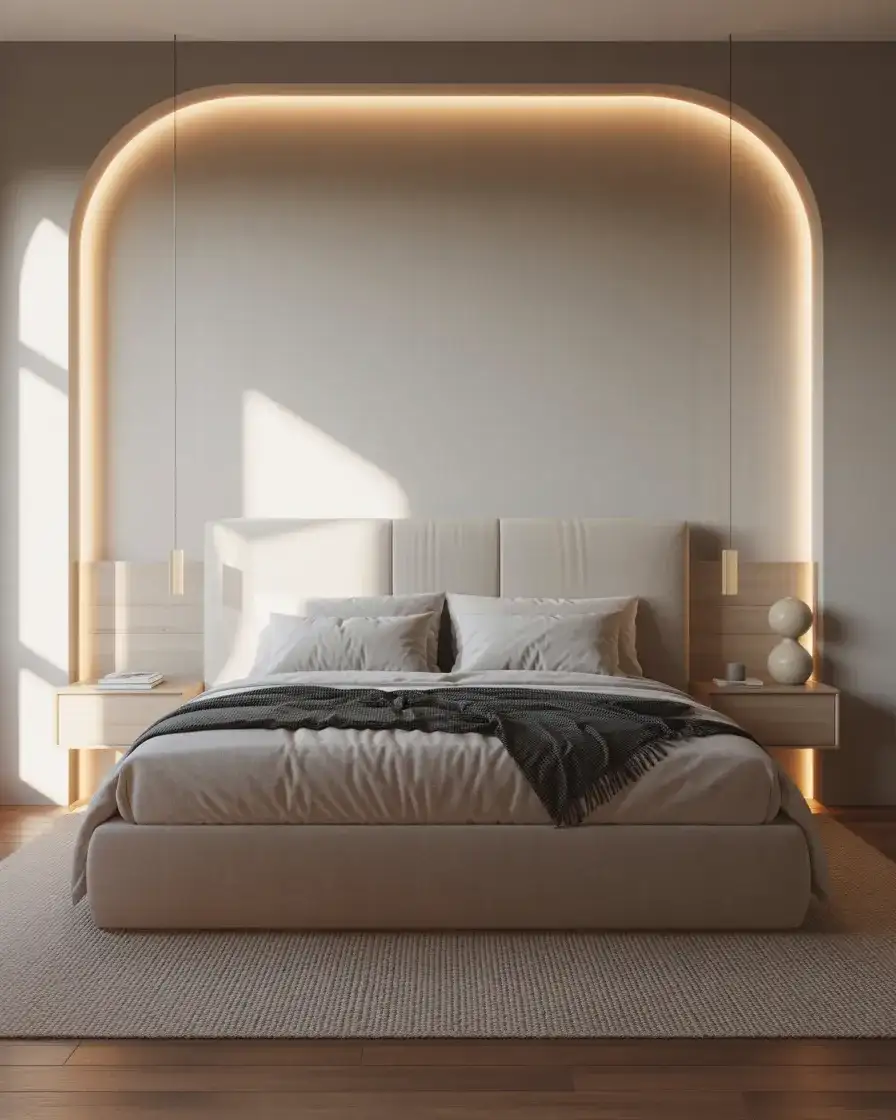 LED Strip Lighting Behind the Headboard 1