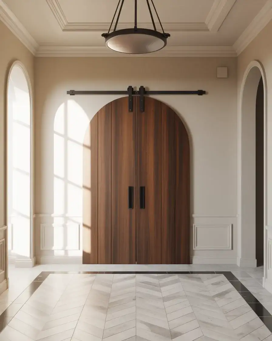 Large Arched Barn Door for a Dramatic Entryway 1