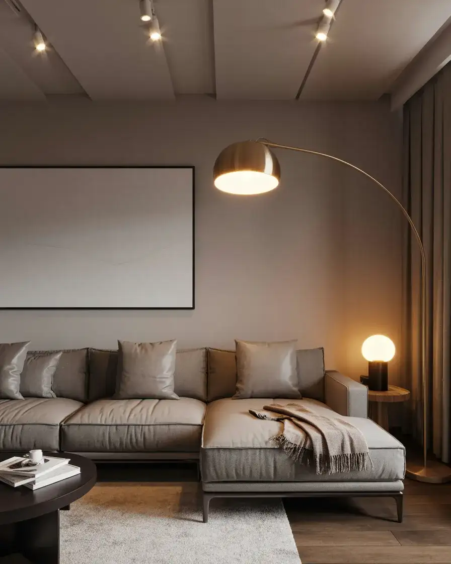 Layered Ambient Lighting for Grey Couches 2