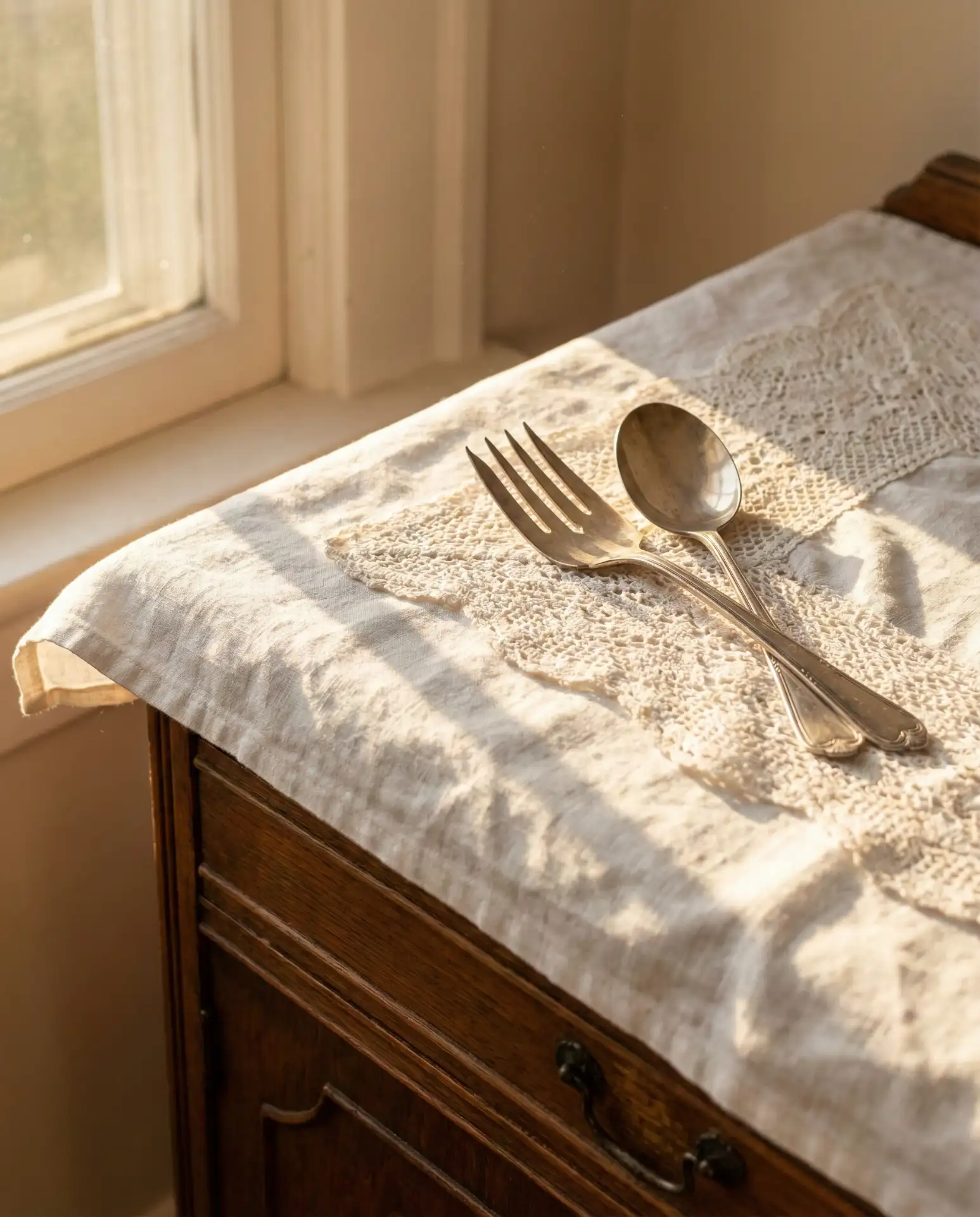 Layered White Linen Foundation 1