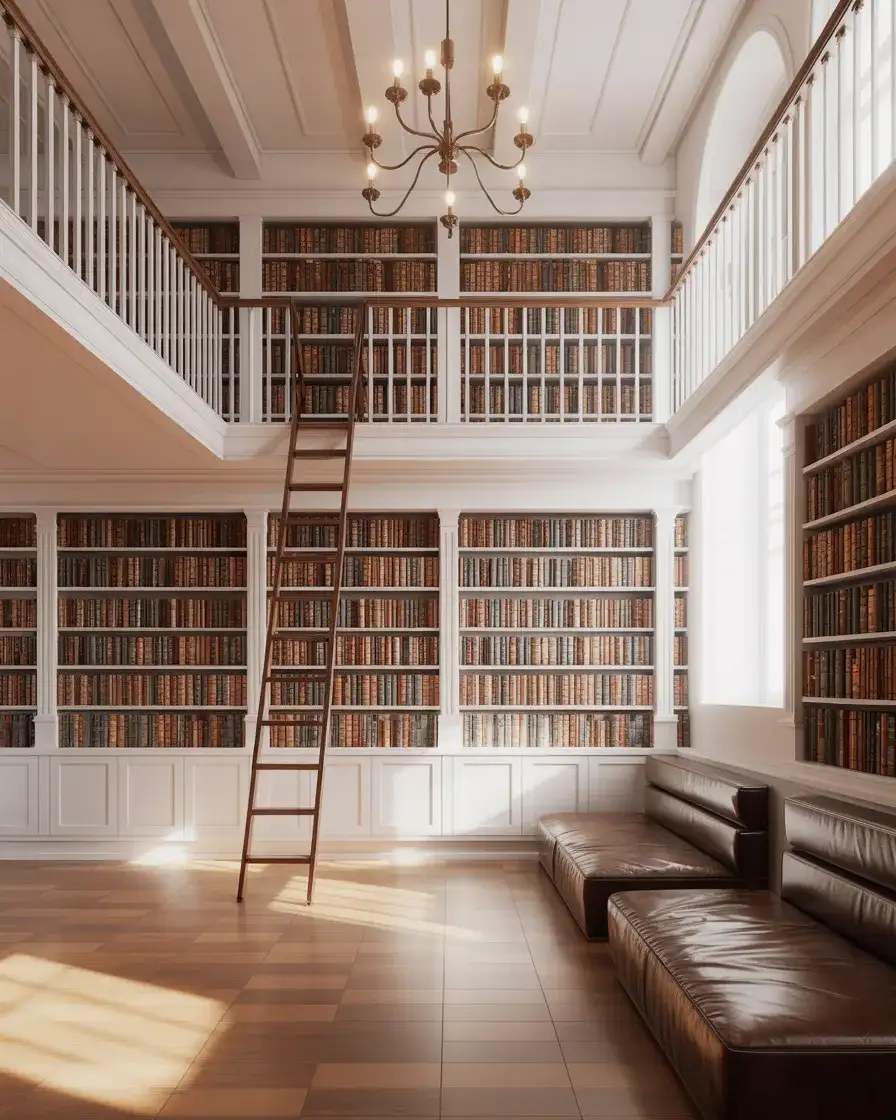 Library Loft with Rolling Ladder 1