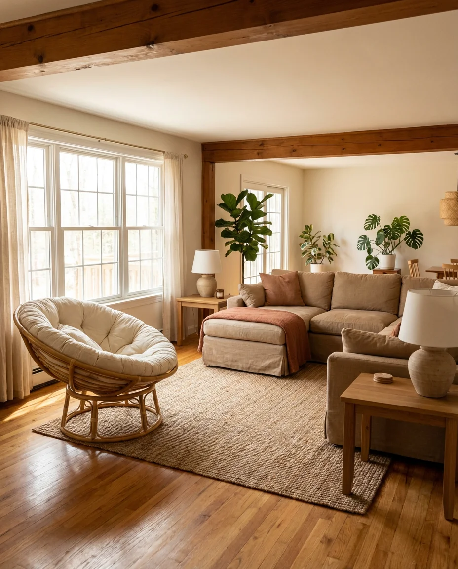 Living Room Layout Ideas with a Papasan 1