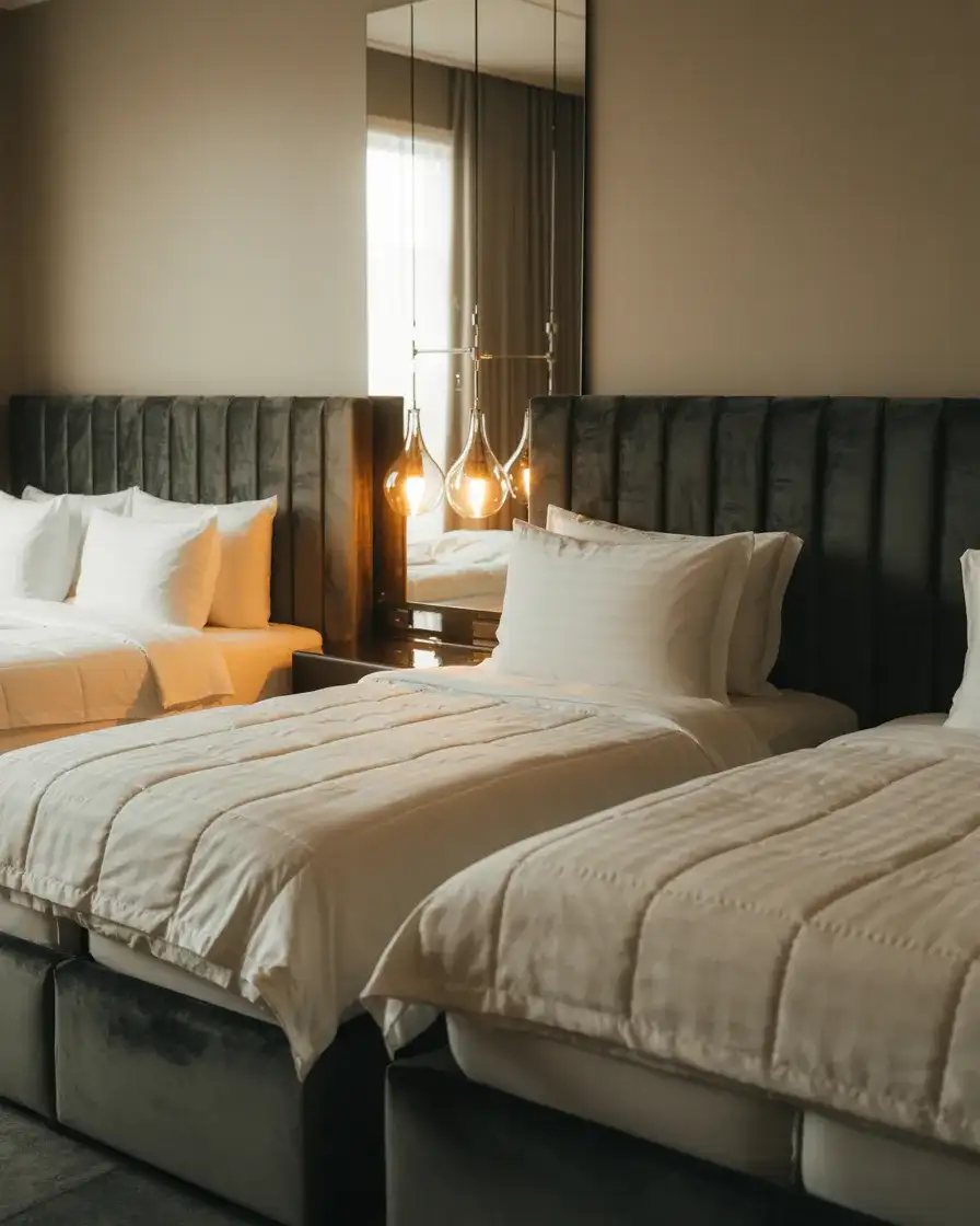 Luxury Twin Bedroom With Hotel-Inspired Finishes 2