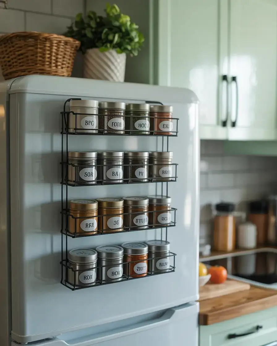 Magnetic Spice Rack for Tiny Kitchens 2