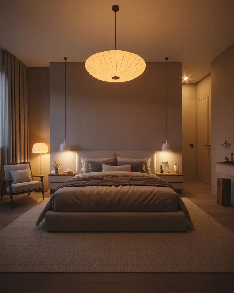 Master Bedroom Lighting Plan with Multiple Zones 1