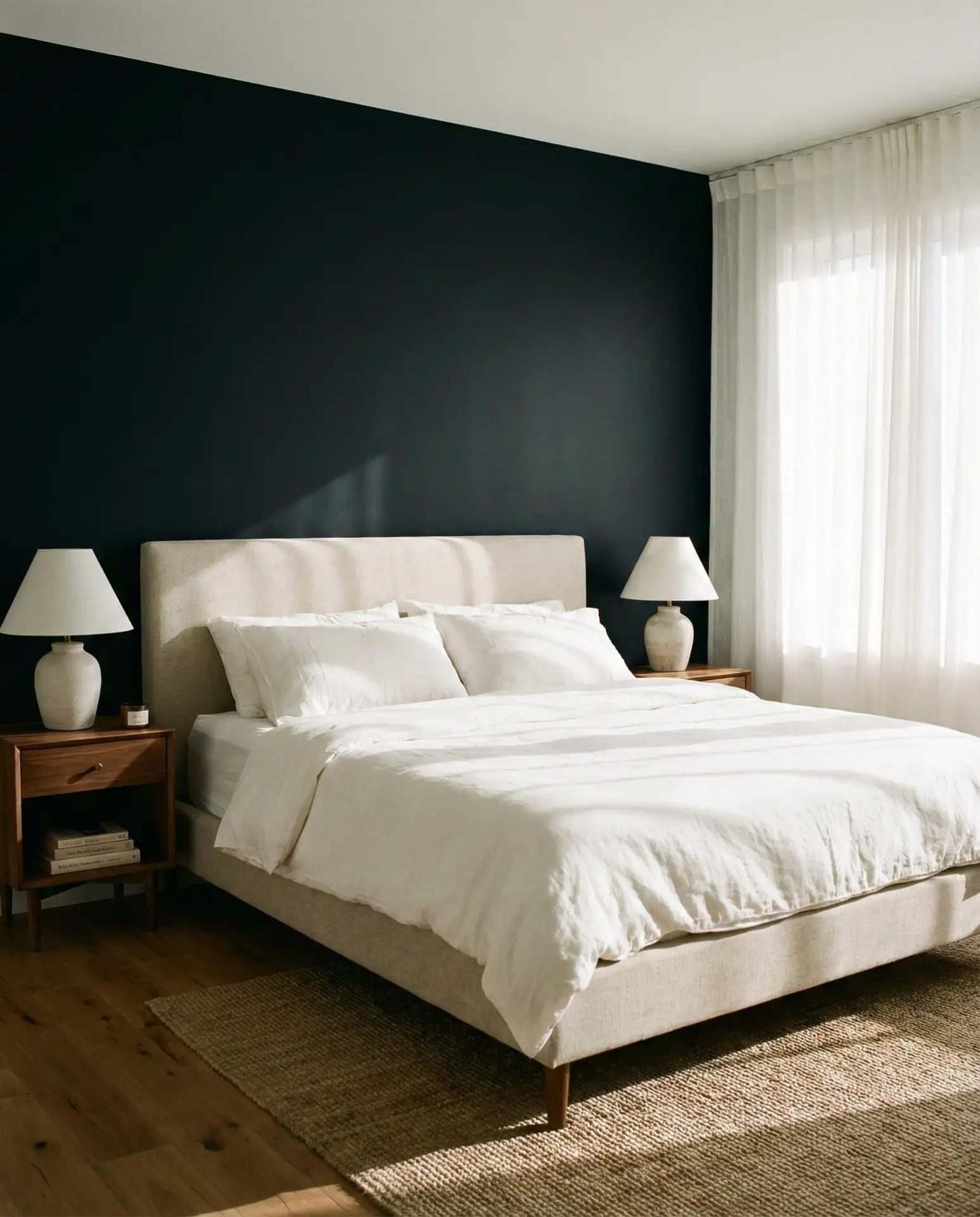 Matte Black Behind the Bed 1