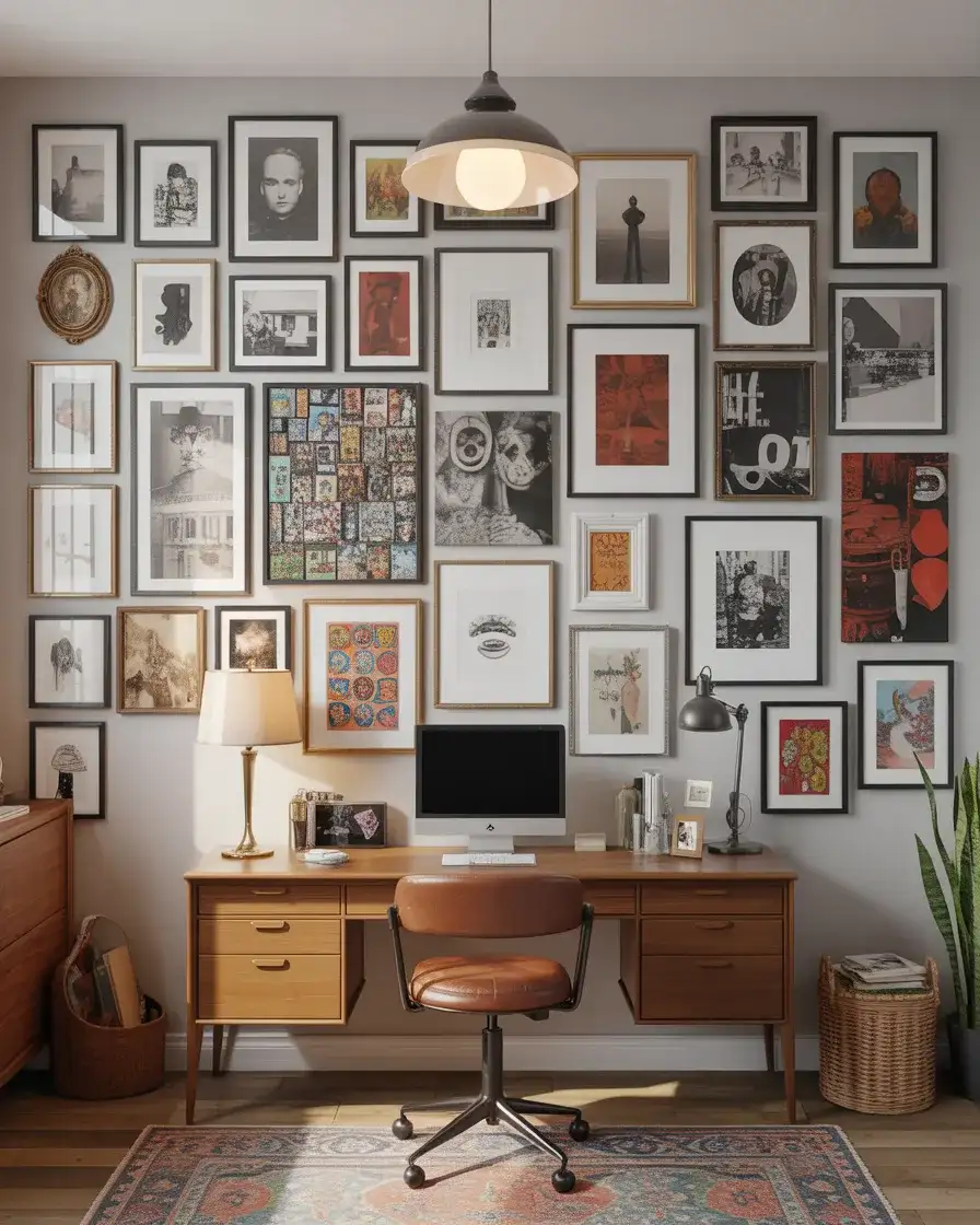 Maximalist Gallery Wall Office 1