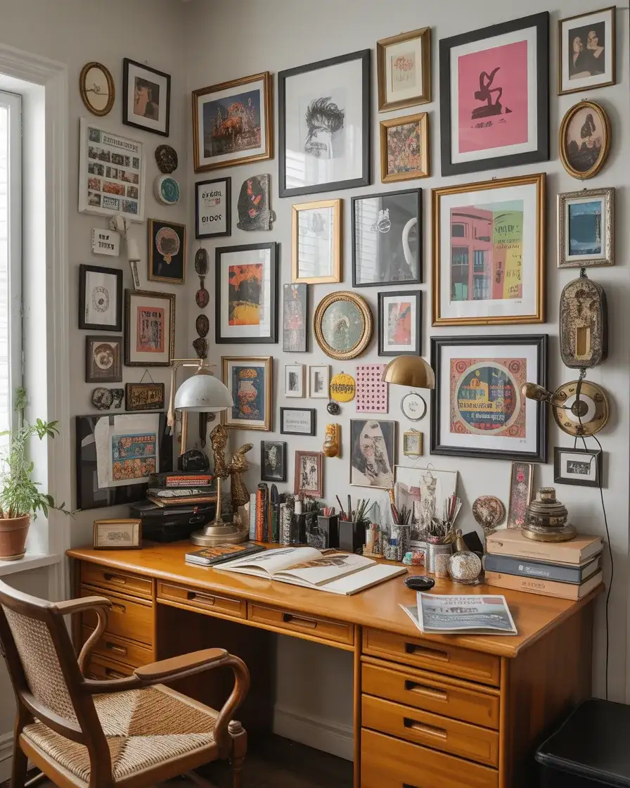 Maximalist Gallery Wall Office 2