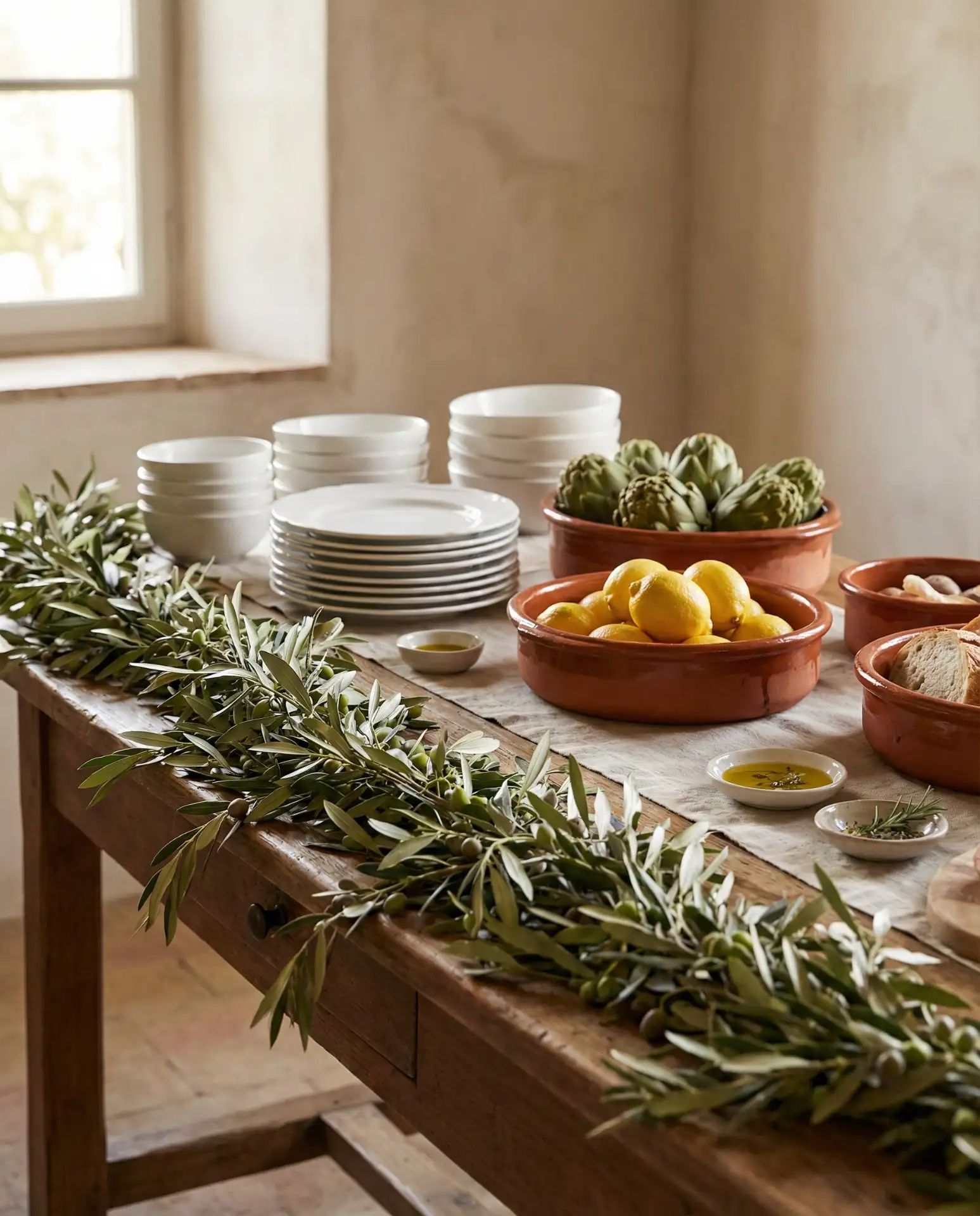 Mediterranean Olive Branch Garland 2