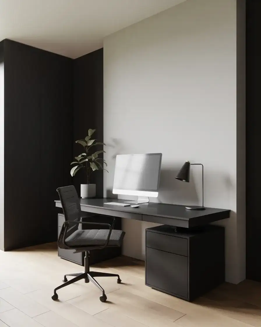Minimalist Black and White Office 1