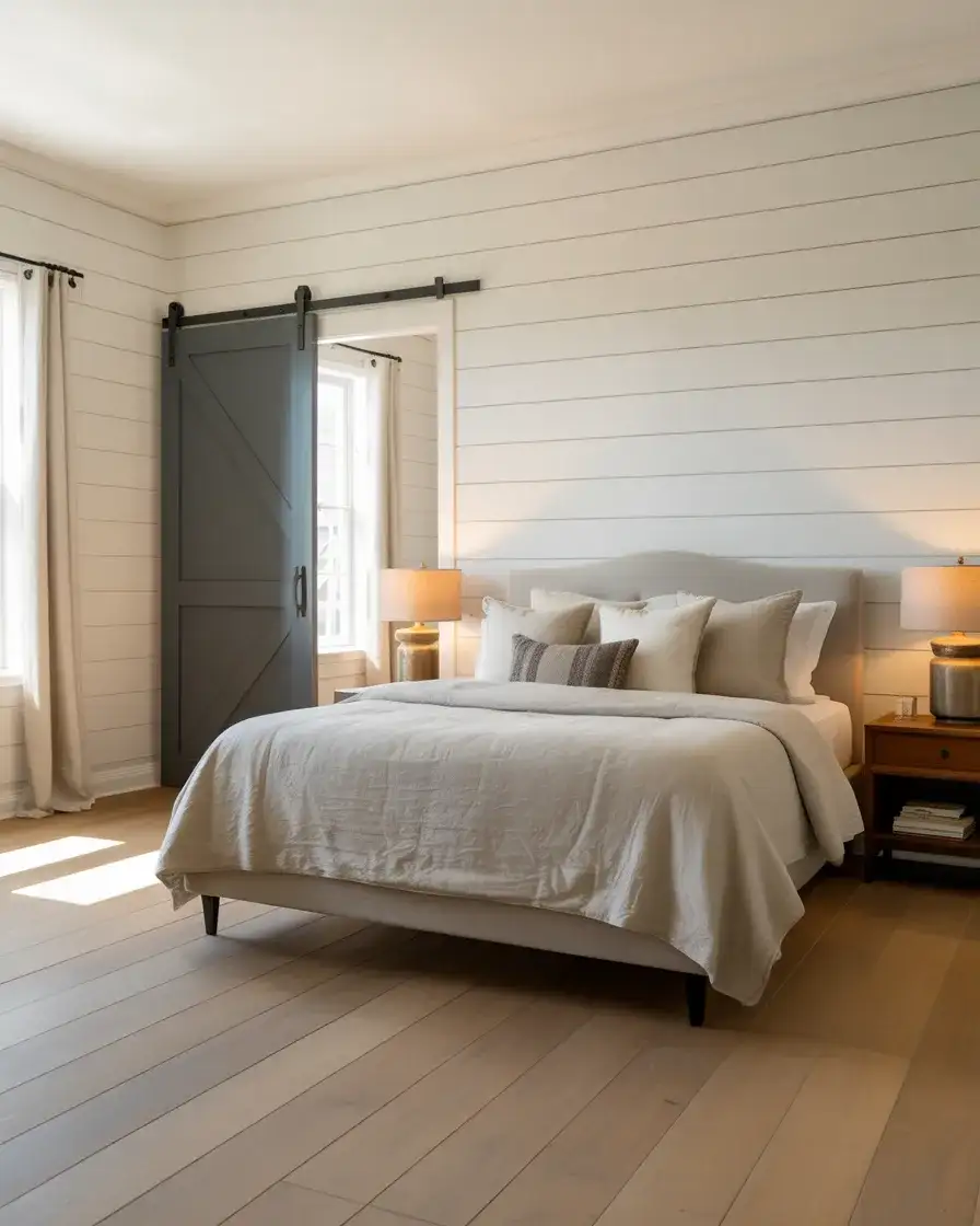 Modern Black Barn Door for the Master Bedroom 2