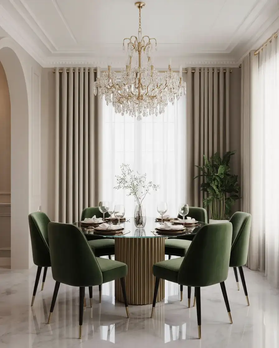 Modern Luxury Design with Gold-Accented Chairs 1