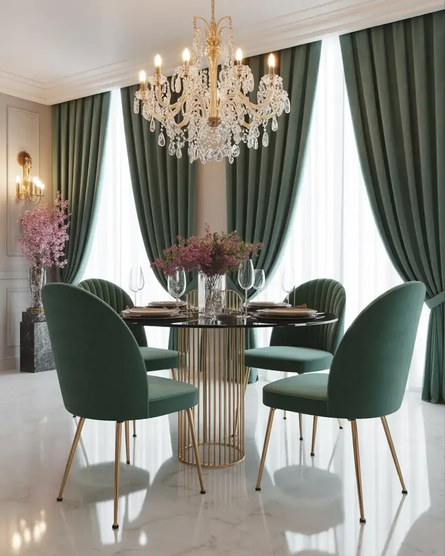 Modern Luxury Design with Gold-Accented Chairs 2
