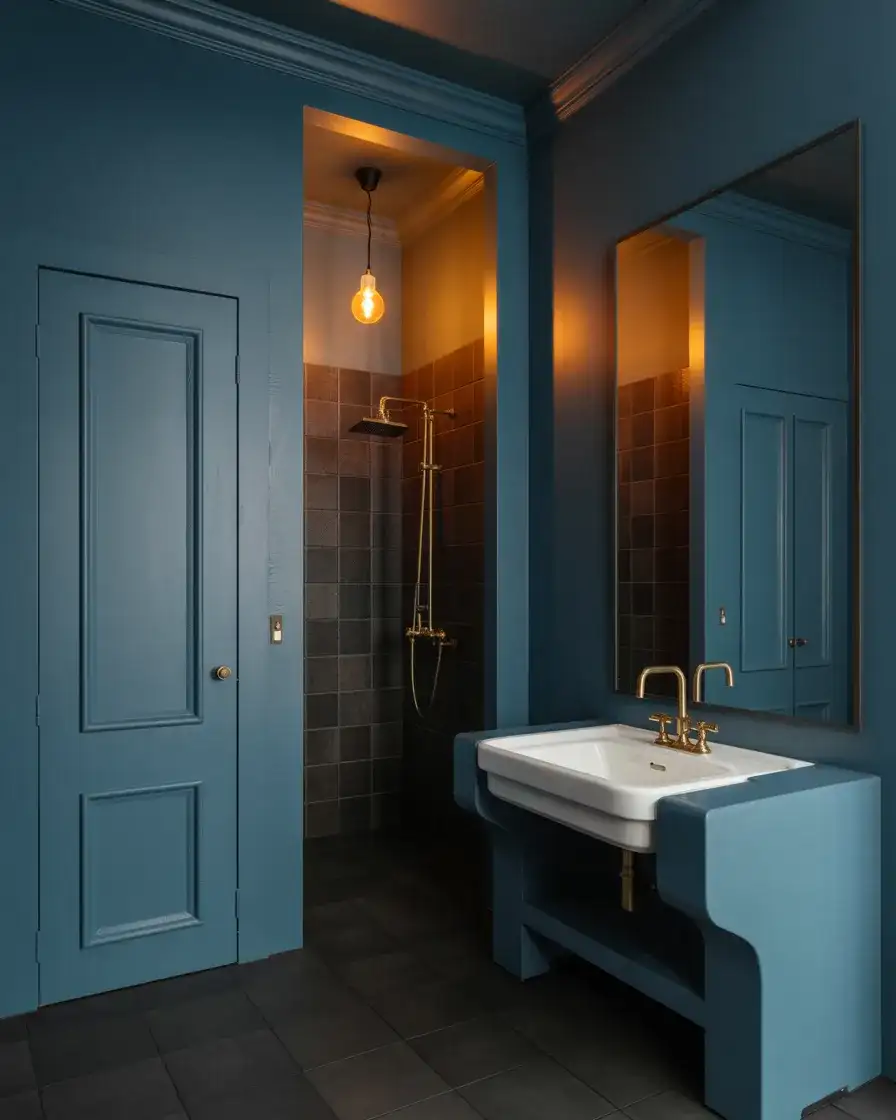 Moody Midnight Blue Walls 1